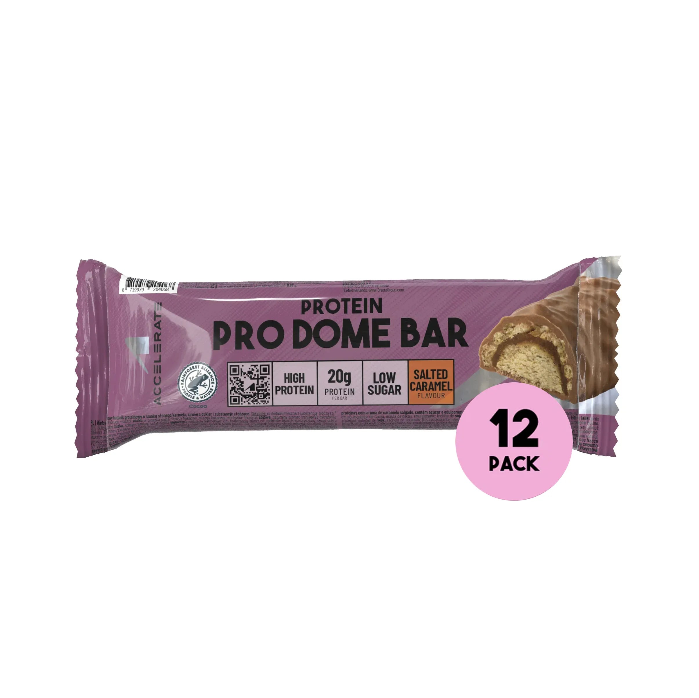 Paquet de 12 - Barre Pro Dome Caramel Salé