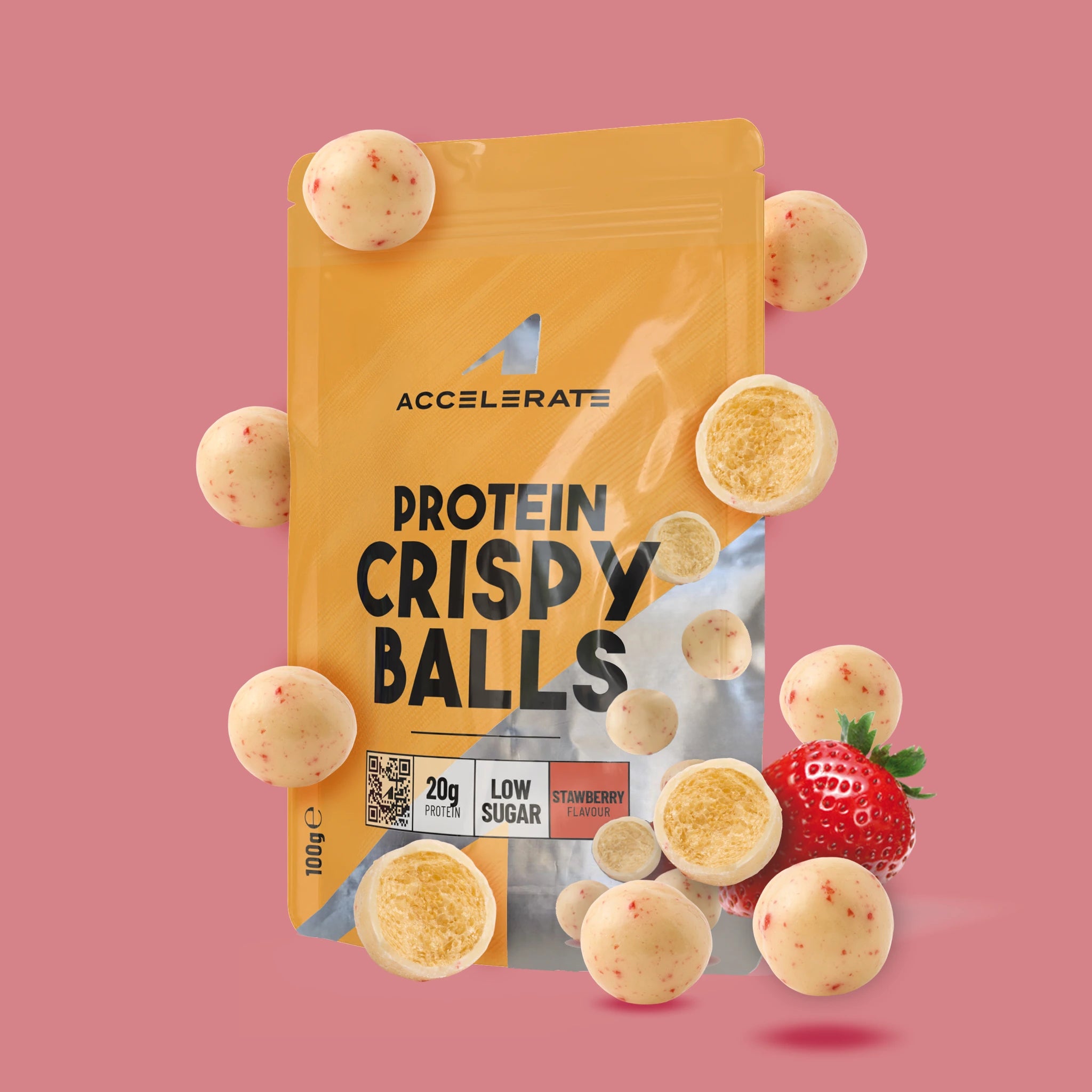 Paquet de 9 - Boules croustillantes protéinées Fraise