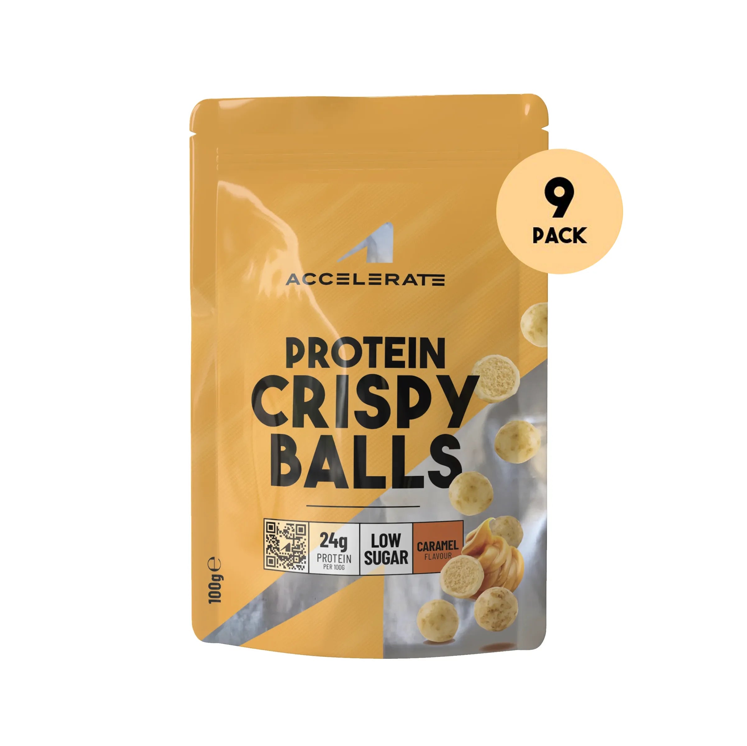 Paquet de 9 - Boules croustillantes protéinées Caramel