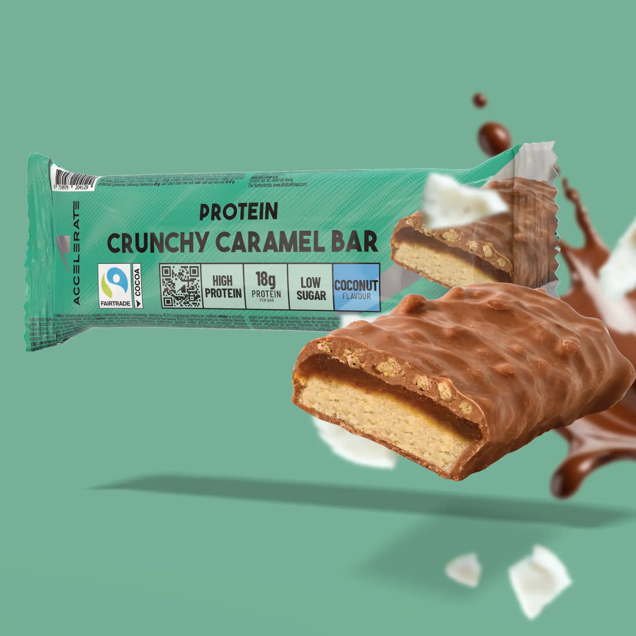 Paquet de 12 - Barre Protéinée Croquant Caramel Noix de Coco