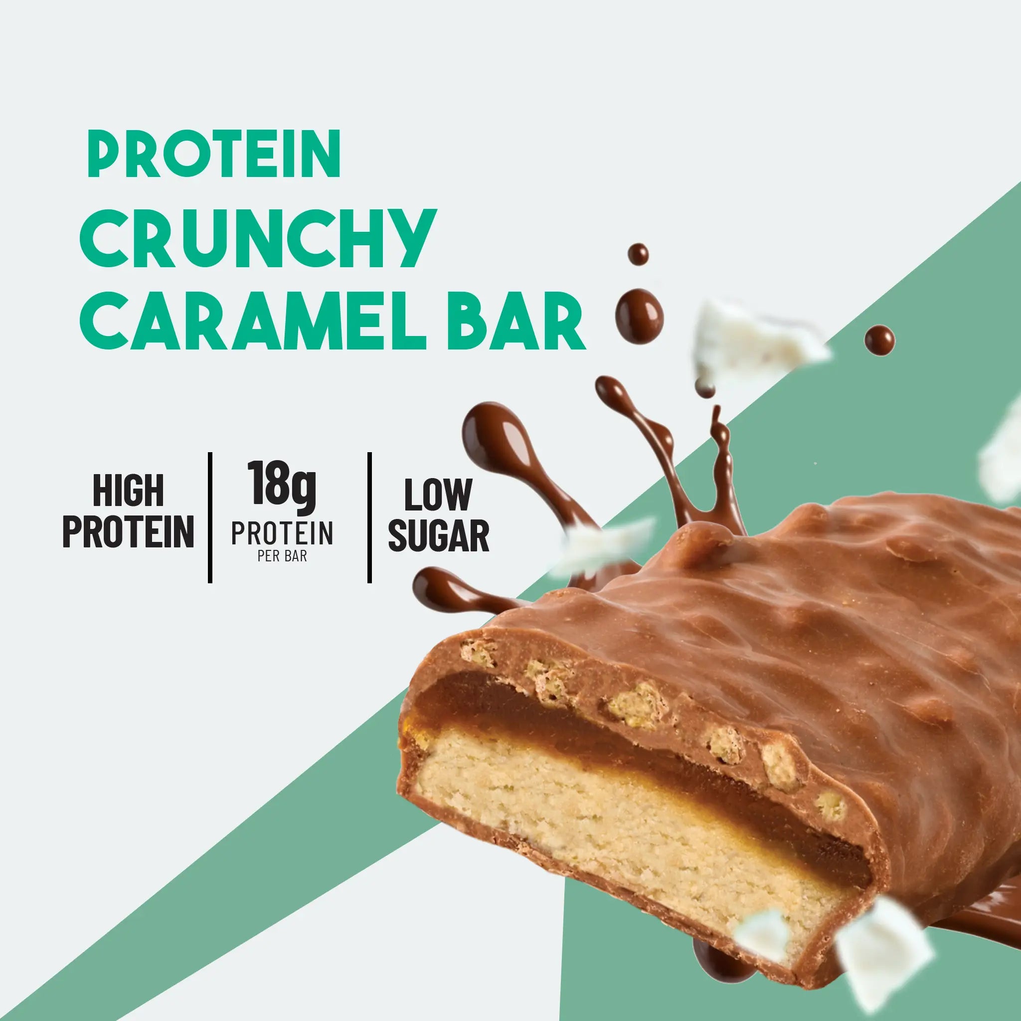 Paquet de 12 - Barre Protéinée Croquant Caramel Noix de Coco