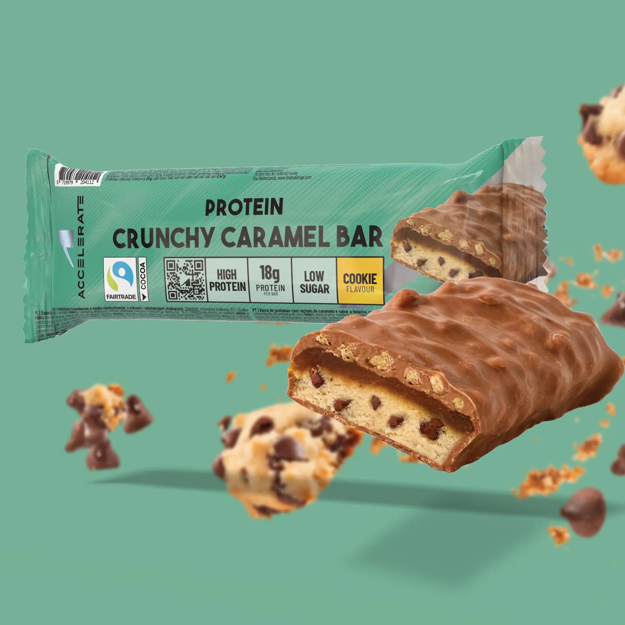 Paquet de 12 - Barre protéinée Biscuit croquant au caramel