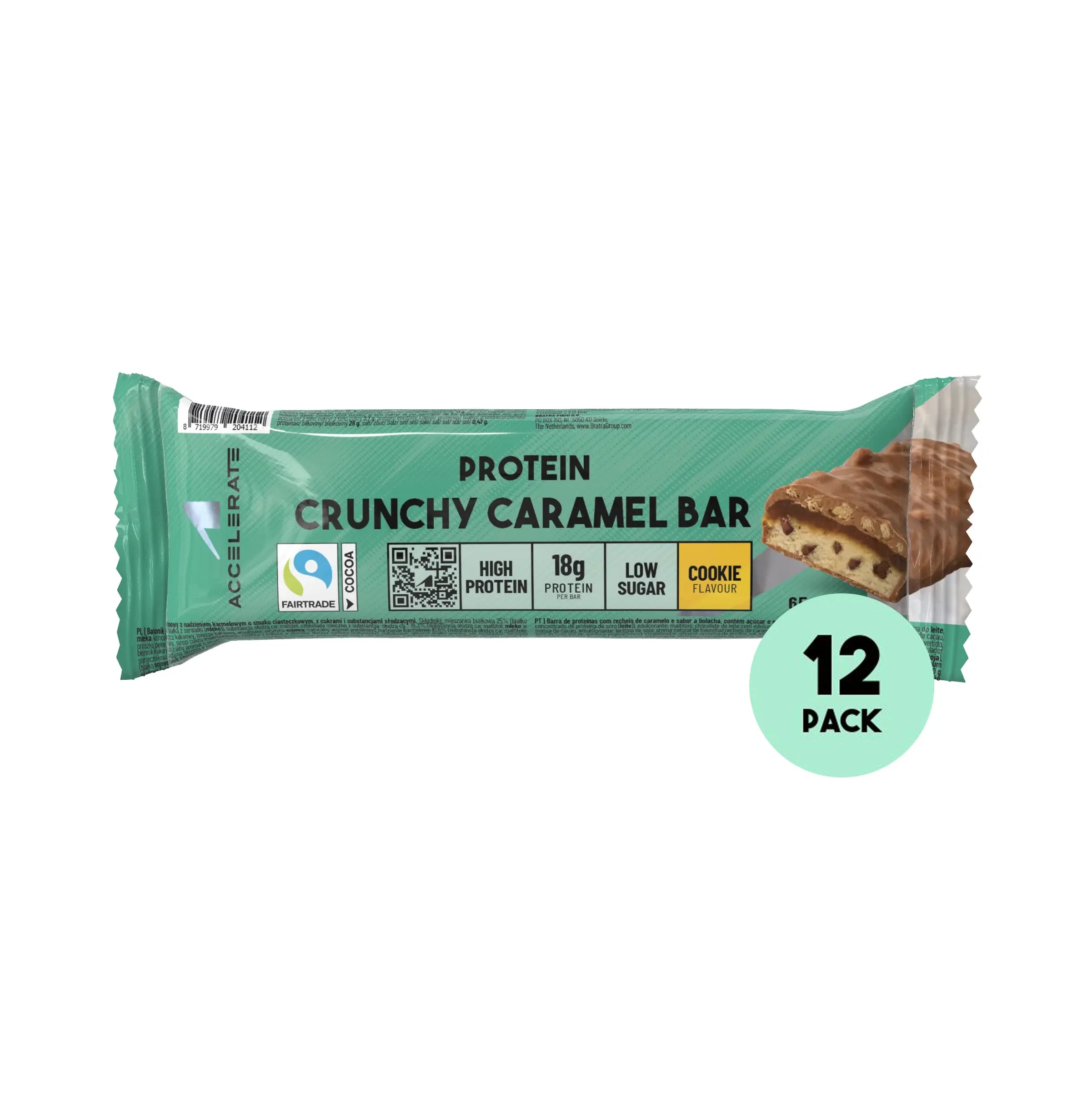 Paquet de 12 - Barre protéinée Biscuit croquant au caramel