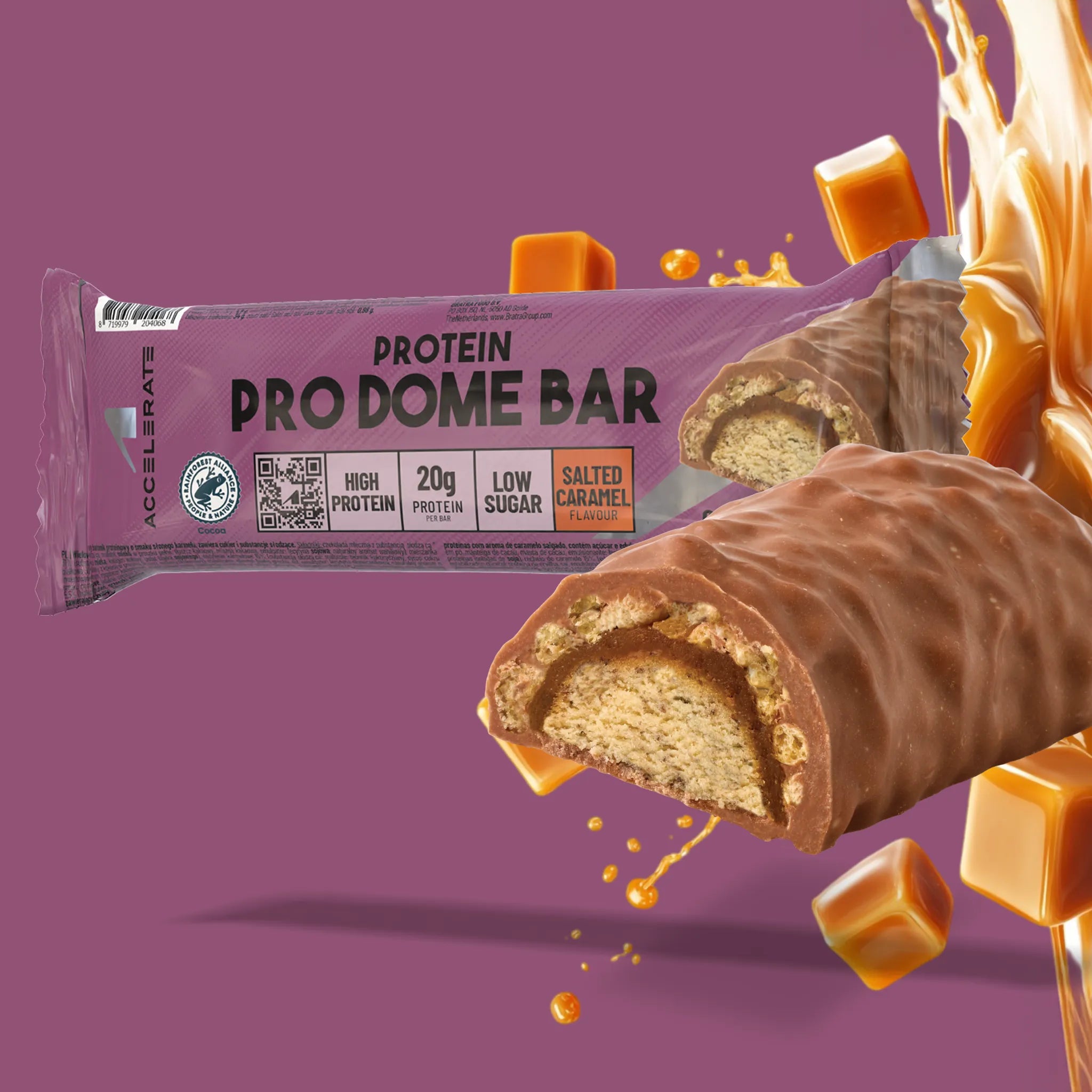 Paquet de 12 - Barre Pro Dome Caramel Salé