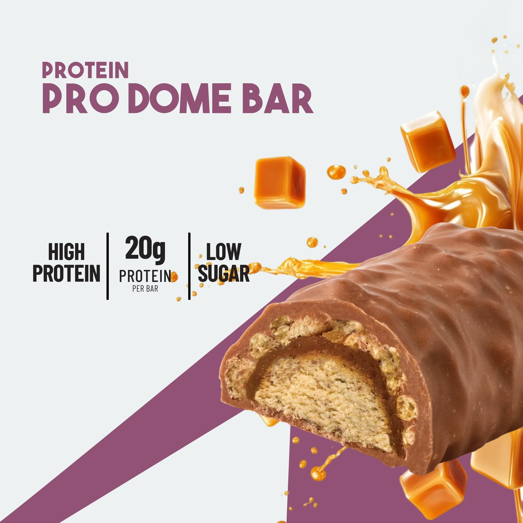Paquet de 12 - Barre Pro Dome Caramel Salé