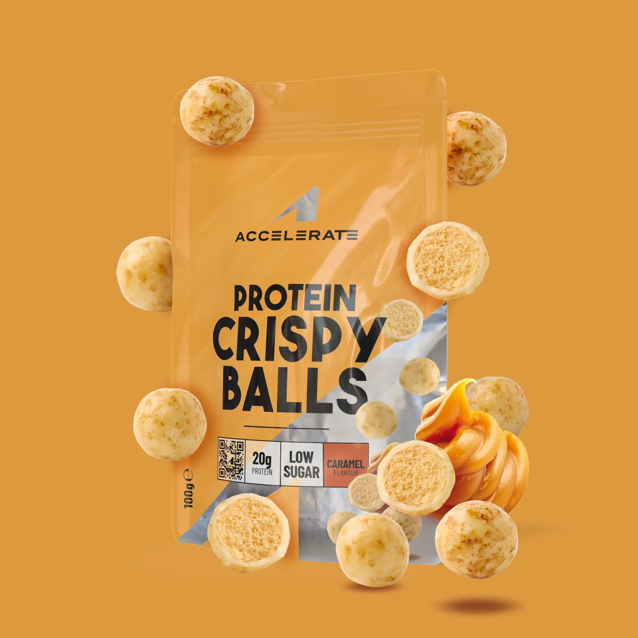Paquet de 9 - Boules croustillantes protéinées Caramel