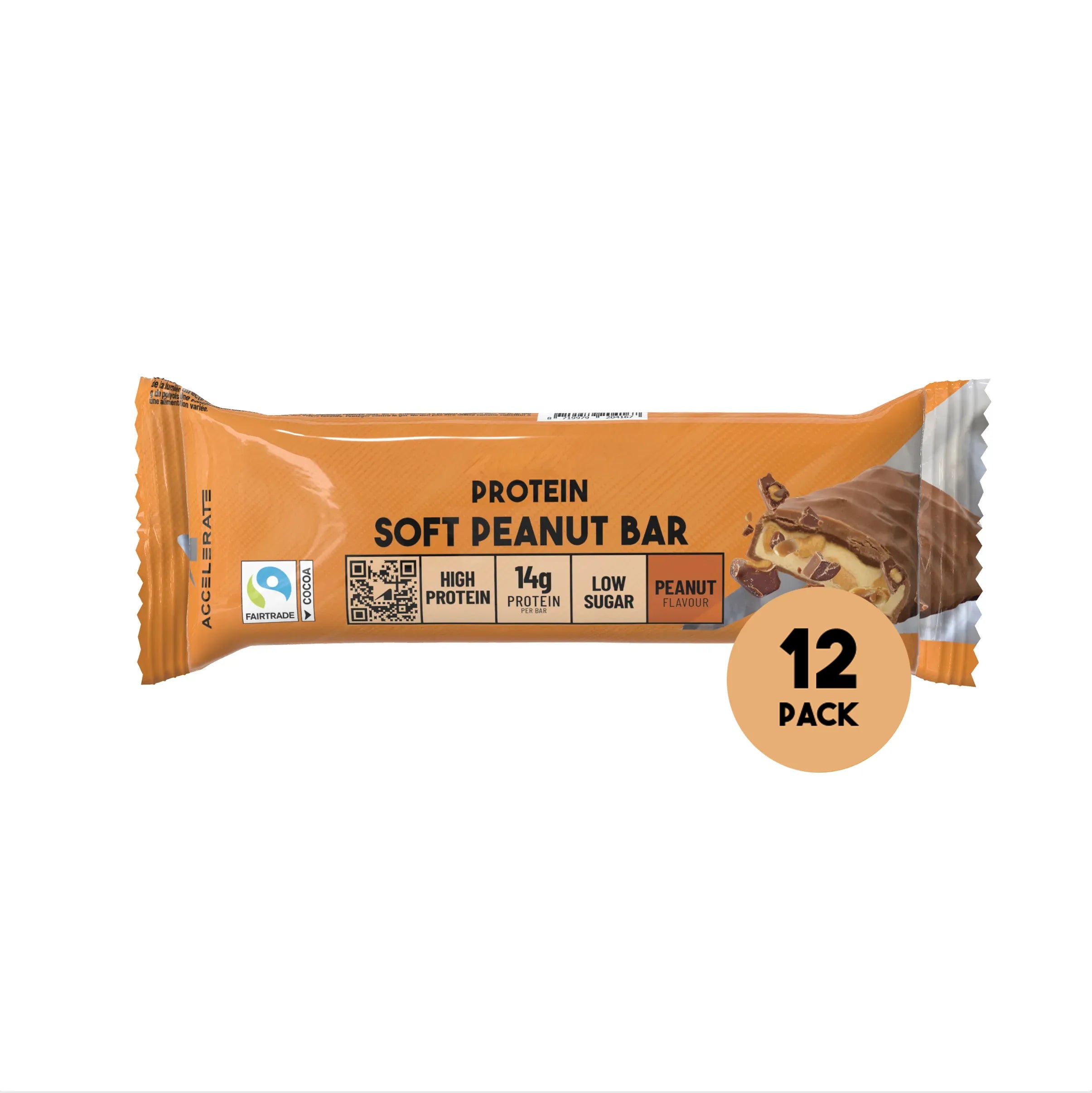 Paquet de 12 - Barre molle aux arachides