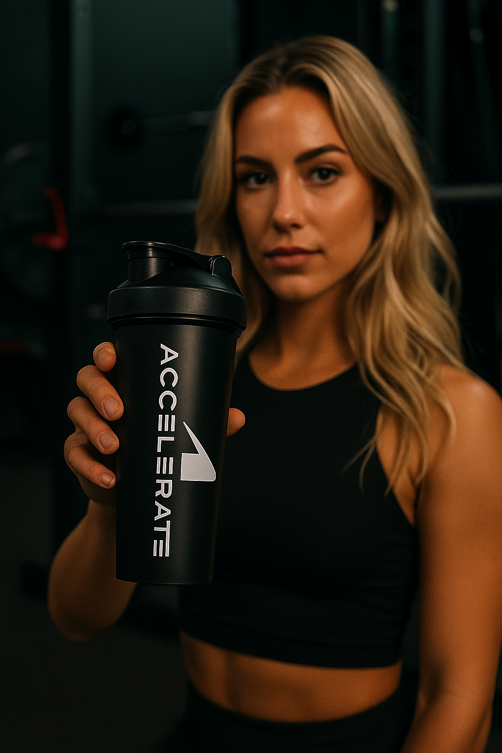 Accelerate Shaker - 600 ml met handig handvat - Zwart