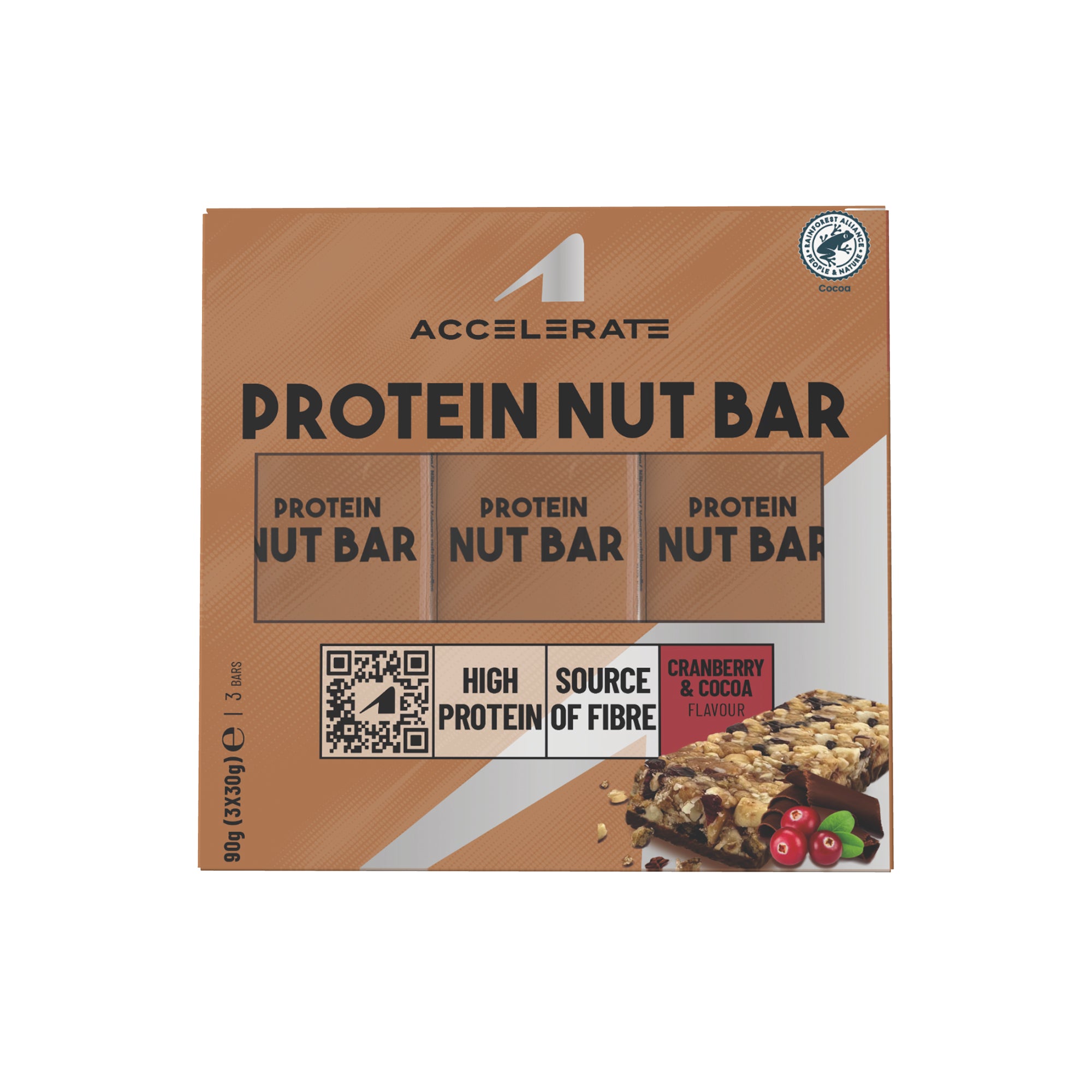 Protein Nutbar Choco & Cranberry 3-pack