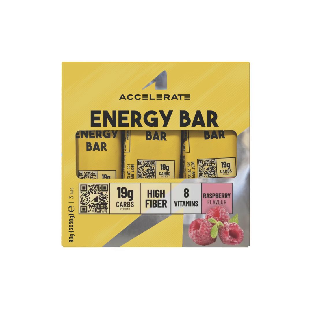 Accelerate Nutrition - 3-Pack - Energy Bar Framboos